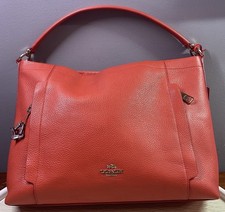 Coach Womens Red Leather Handbag Shoulder Bag Purse Vietnam 10x15x2.5  EUC