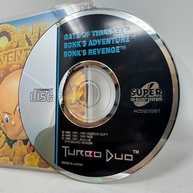 Gate of Thunder Bonks Adventure & Revenge TurboGrafx CD TurboDuo w/ Manuals