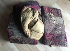 Pre-Owned 3 Pc. Croscill Home Red Galleria Tuscan King Comforter Set w/ 2 Shams