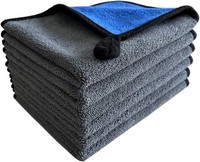 MikrofasertüCher 6Er Set 500GSM Fusselfrei Poliertuch 30X40Cm Blau Autopflege