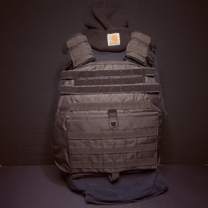 PROTECH Tactical Plate Rack Carrier 10"X12" (Adjustable Size) Black MOLLE Nylon