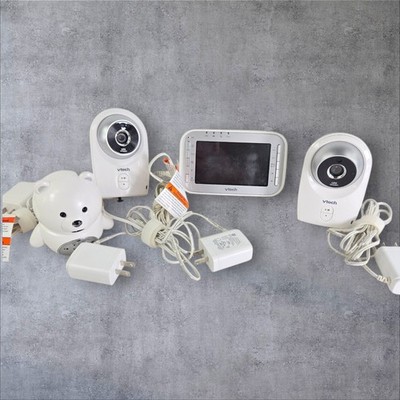 VTech VM346 Digital Video Baby Monitor 3 Cameras Bear Camera Color Tested Works