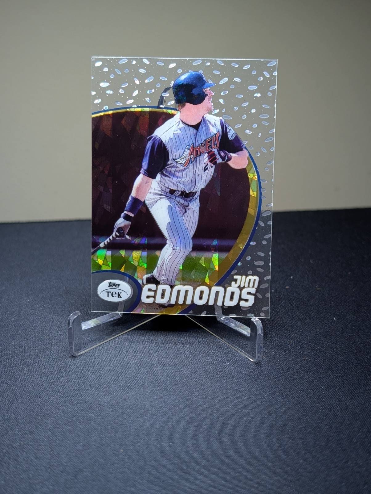 1998 Topps Tek OVERSIZE PROOF w/ Refractor Finish Pattern #12 Jim Edmonds