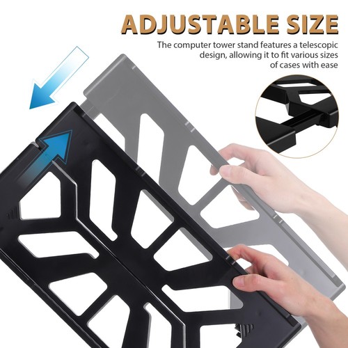 Computer Stand Pc Floor Desktop Laptop Office Cpu with Casters Tower Cart - Afbeelding 7 van 12