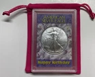 2026 1oz $1 American Silver Eagle In Happy Birthday Frosty Case And Pink Velvet