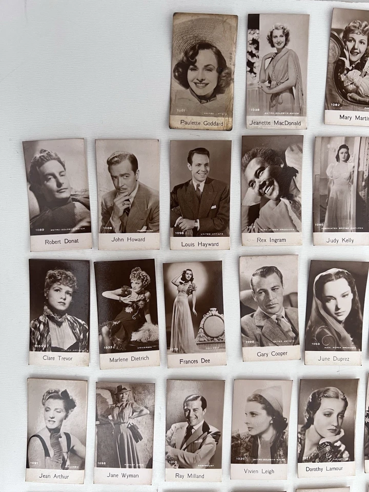 Wix Film Favourites 3rd Series 1939 Cigarette Cards 97/100 Near Complete Set - Image 2 of 4