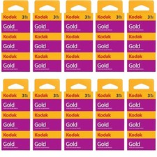 10x Kodak Gold 200 36 Exposure Color Negative 35mm Film, 3 Pack 30 rolls 