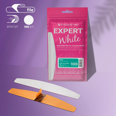 Ersatzfeilen für die Halbmond Feile EXPERT 42 (50 pcs) 100 grit Staleks 
