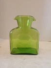 vintage Blenko 384 chartreuse green Glass water bottle carafe vase Mcm  Juice