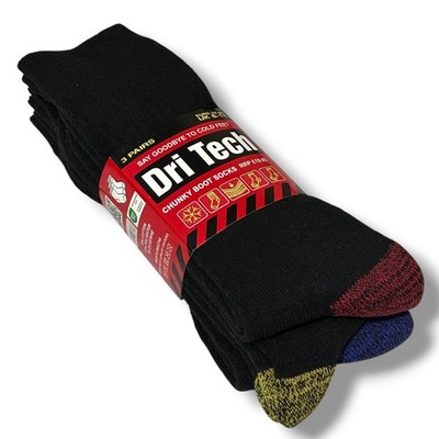 3-6 Paar ultimative Thermo-Arbeitsstiefelsocken + Beanie-Mütze für Herren | UK-Größe 6-11