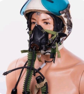 Russian Soviet Air Force ZSH-3 Pilot Helmet KM-32 Oxygen Mask and Leather  Helmet UK