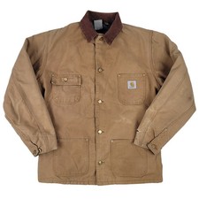 Vintage Carhartt Duck Blanket-Lined Chore Coat Sz S/M