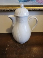 Antique KPM Berlin Germany White Coffee Pot 