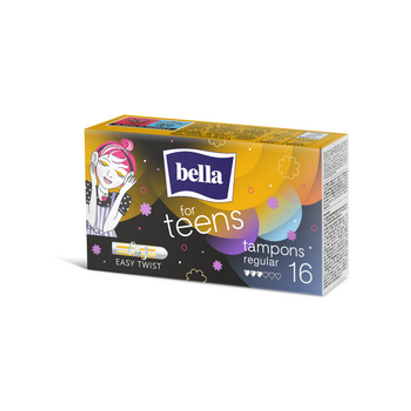 5900516713737 Tampony Bella for Teens REGULAR a16 bez aplikatora Toruskie Zaka 3390₽