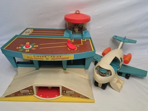 Vintage 1972 Fisher-Price Play Family Airport #996 – Classic Playset