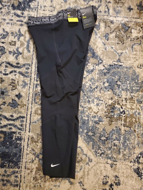 nike pro crossover waistband ankle leggings