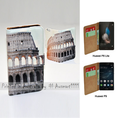 For Huawei Series - Colosseum Italy Print Flip Wallet Mobile Phone Case Cover