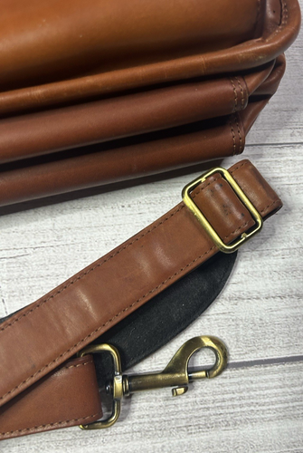 Vintage Ralph Lauren Chaps Leather Messenger Briefcase Detachable Shoulder Strap - Picture 18 of 22