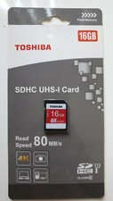 Toshiba SDHC UHS-I flash memory SD card 16GB - NEW