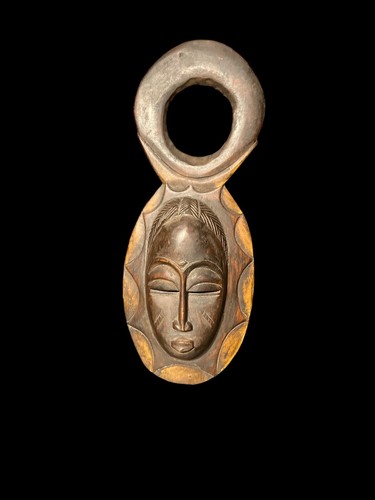 vintage 19” tall handcrafted African facemask from ghana - Picture 2 of 15