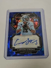 Carson Strong Blue Cracked Ice Prizm Auto 08/49