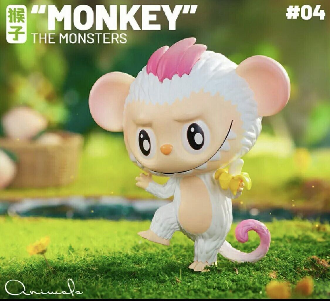 POP MART x HOW2WORK Labubu The Monsters Animals Monkey Mini Figure