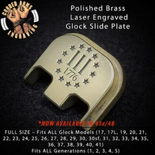 1776 w/ 3per -  FITS Glock Rear Slide Plate Back Plate for Gen 1-5
