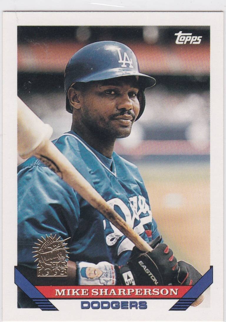 1993 Topps Inaugural Marlins #526 Mike Sharperson Los Angeles Dodgers