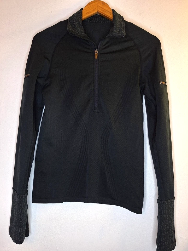 Pulôver feminino LULULEMON quarto de zíper moletom M roupa ativa academia corrida ioga - Imagem 3 de 4