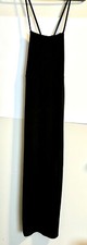 Wild Fable Maxi Dress Womens Sz XS Black Lace-Up Back Bodycon Stretch