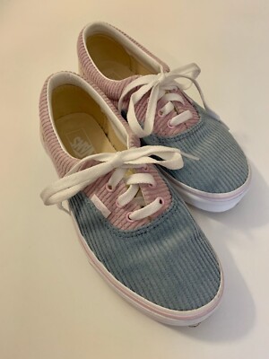 VANS Era Corduroy Multi Color Pastel Lilac Purple Snow BIue Beige Fog Size 4.5Y