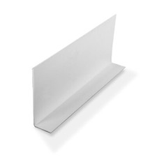 Outwater Plastics White 1" X 3" X 1/16" Thick Styrene Angle Plastic Angle Mou...