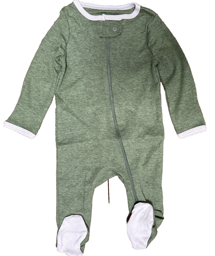 3 pijamas de patas con cremallera Cloud Island Soft & Sweet Dreams bebé 3-6 m (verde) - Imagen 3 de 14