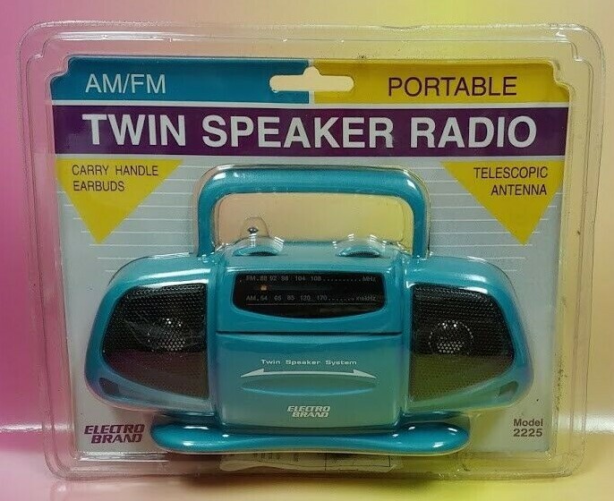 Rare Vintage AM/FM Twin Speaker Radio Model 2225 Electro Brand NIB