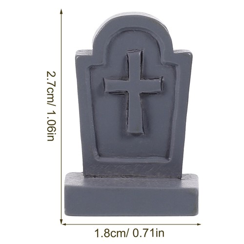 20 Resin Halloween Tombstones & Coffin Figurines for Village Decor - Picture 9 of 12