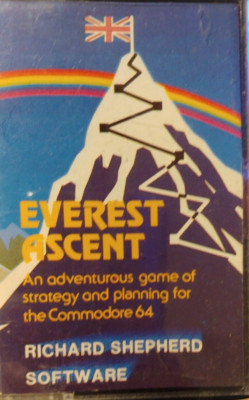 Everest Ascent (1983) Commodore 64 (Tape, Manual, Box) working classic 8-bit