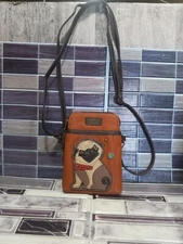 Chala Pug Dog Crossbody Bag Cell Phone Purse