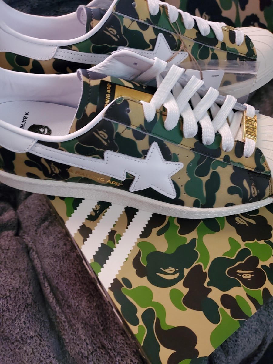 Adidas x Bape Superstar 80s Camo Green GZ8981 US Men Size Adidas x Bape Superstar 80s Camo Green GZ8981 US Men Size
