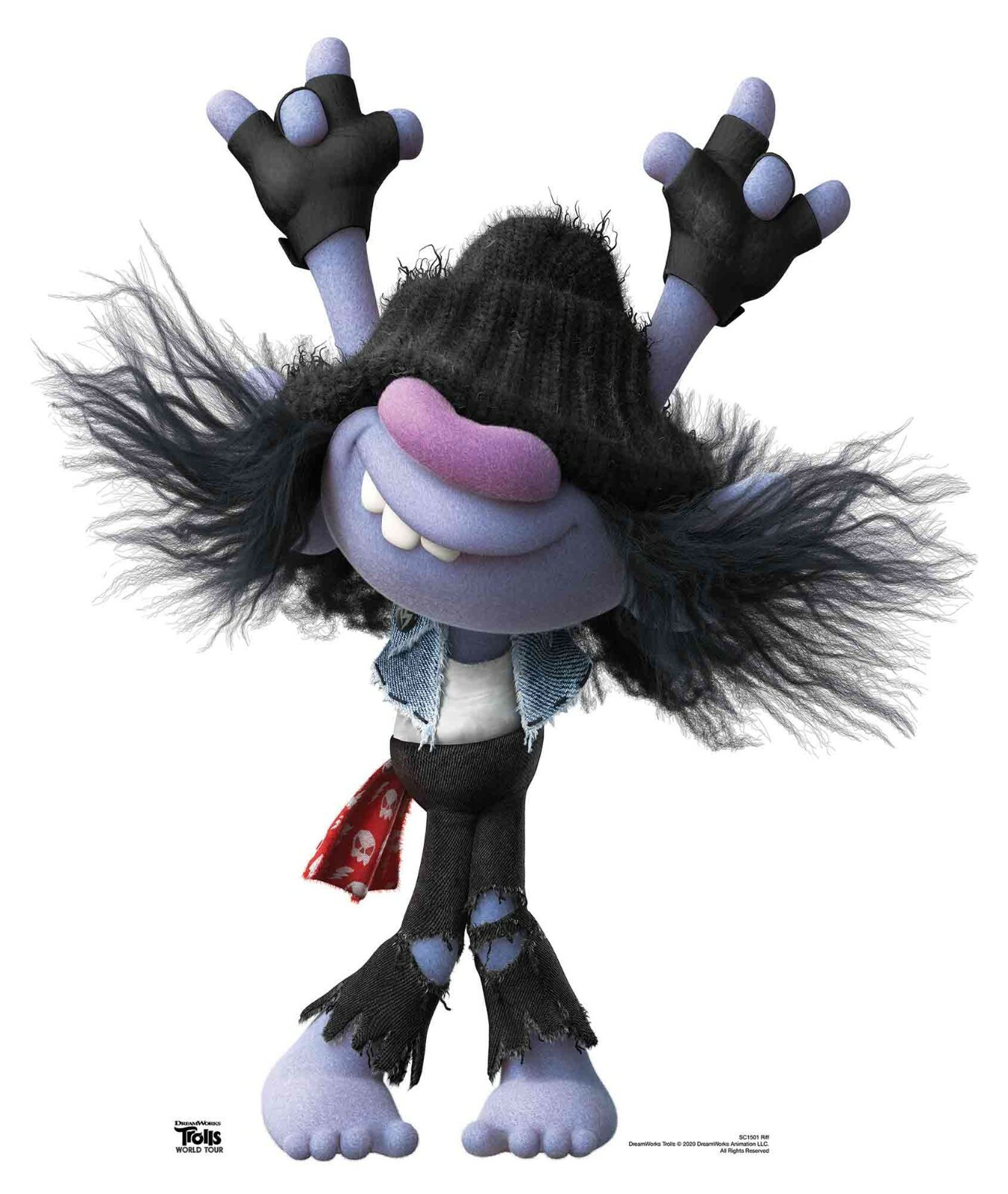 Riff Rocker Troll Official Trolls World Tour Cardboard Cutout / Standee