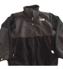 The North Face Denali Jacket Boys Size M 10/12 Black Zip Pockets