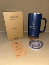 New in Box Perka Double Wall Stainless Steel Camping Travel Mug Cup 16 oz