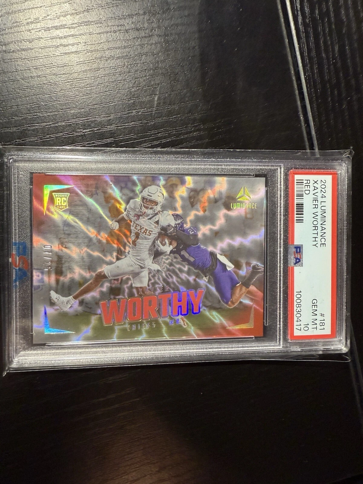 Xavier Worthy Panini Luminance #181 Red