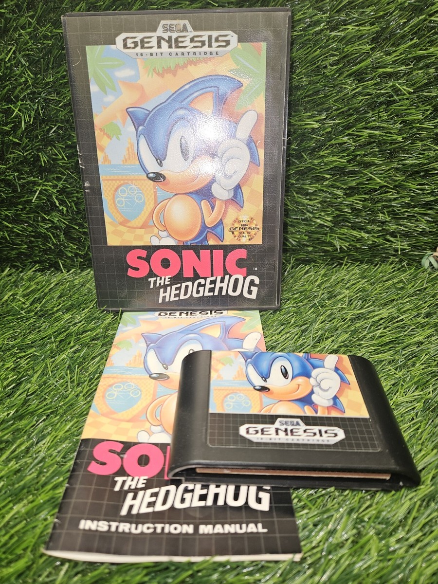 SONIC THE HEDGEHOG Sega Genesis Game Complete Retail Authentic