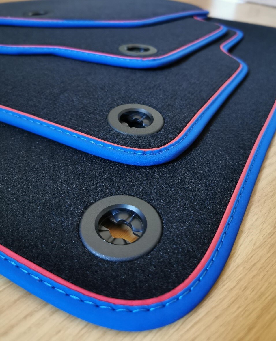 Tapis de Sol BMW Série 3 E36 en Velours Luxe 750g/m² - Finition M M3 sur Mesure