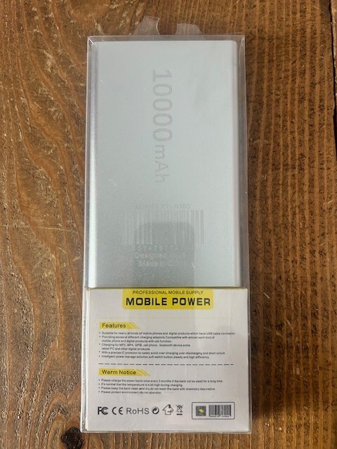 10,000mAh Power Bank Portable Charger for Phones