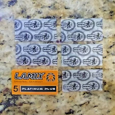 5 LAMIX Platinum Plus Double Edge Razor Blades