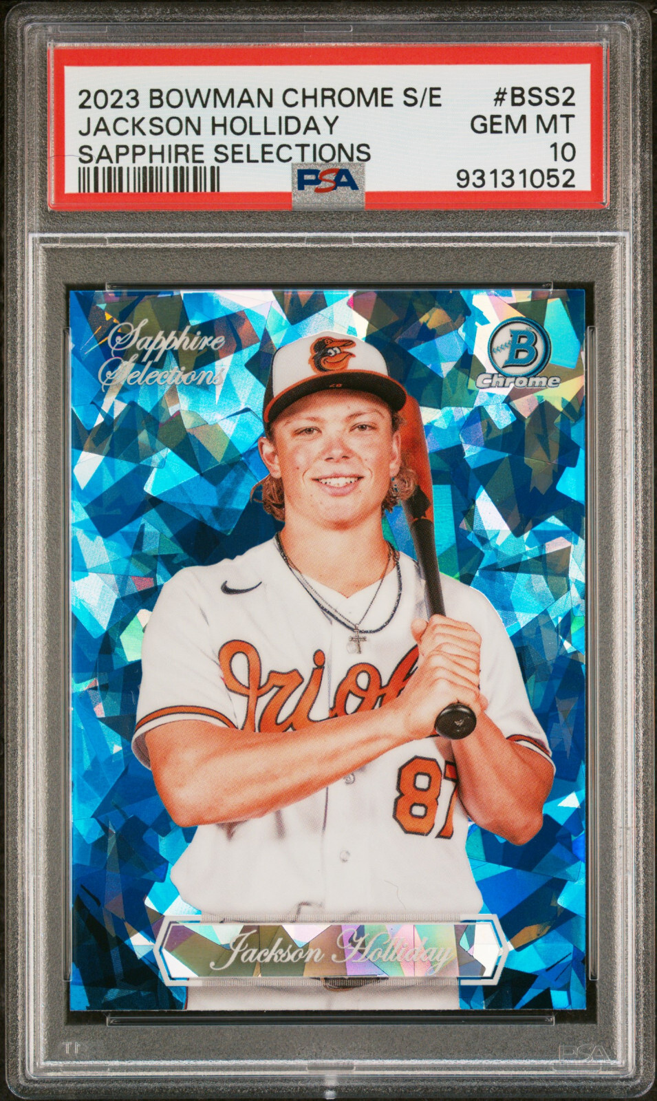 2023 Bowman Chrome Sapphire JACKSON HOLLIDAY Sapphire Selections PSA 10