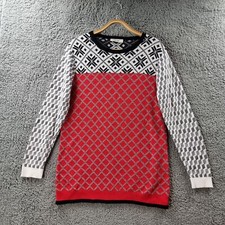 ORENTIQUE Womens Jumper Size S Red Black White Long Sleeve Pullover Casual