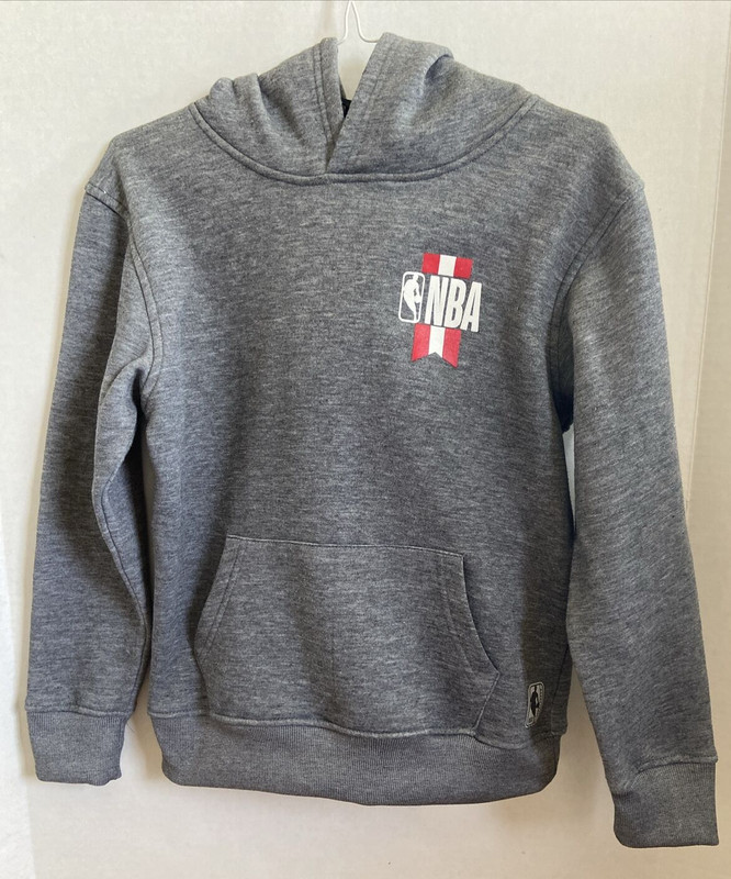 Kid's Icer Brands NBA Basketball Hoodie Size 10-12 Gray  *used*