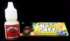 Tasty Puff Sinful Cinnamon Drops Bottle .25 oz & 1 Pack 1 1/4 Rolling Papers